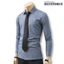 블루포스 남성용 크레봅 셔츠 세미 슬림핏 남자 긴팔 남방 캐주얼 댄디 정장 와이셔츠