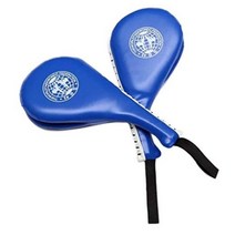 엠 프로 (M Pro) 핸드 미트 더블 2 개 세트 가라테 킥 복싱 태권도 격투기 펀칭 연습 스트레스 발산 다이어트 (블루)