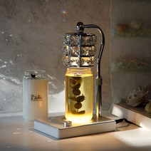 캔들백화점 루시드 캔들워머 + 리얼 유칼립투스 캔들 570g 세트, 실버(화이트)