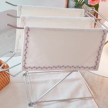 하니월드 꽃비 강화 자수소창행주 2겹행주 8개 Set (정련안된 행주), 빨강