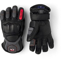 Hestra Impact Racing Jr. 아동용 가죽 장갑 I 스키 레이싱용 단열 벙어리 장갑 - 화이트 - 5, Black / Flame Red