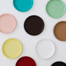 논슬립 메탈 원형 컵받침 티 코스터 무광 커피잔 받침 모던 감성 철제 12color, 오션그린