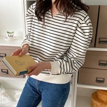 퍼니걸스 5969 카라 기모 단가라 퍼프 맨투맨 티셔츠 여성의류