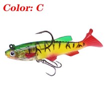 강아지 리드줄 가슴줄 산책줄 개줄 리드 헤드 PVC 낚시 미끼 75mm 12g 1 개수영 T 꼬리 실리콘 소프트 송 인공 스윔베이트 지그 워블러 751eEA5c5, 03 C