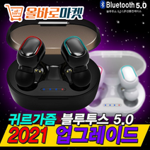 프리미엄 블루투스 이어폰 무선 삼성 애플 엘지 완벽 호환 귀르가즘 핸즈프리 통화, V5.1 - 크림화이트
