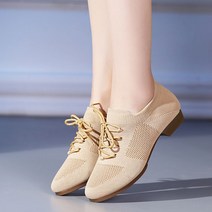 SHENGBO여성 댄스화 날염직포 소프트 컴포트 네 컬러+NO.004LH908, 240, 갈색 아웃도어 고무창