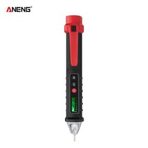 다이어리 10 디지털 전압 검출기 펜 12-1000V AC/DC 비접촉 테스터 미터 볼트 전류 전기 테스트 연필, 02 Black