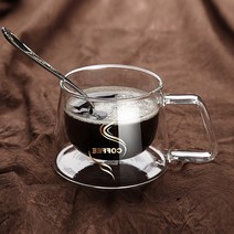 썸띵 커피 사선 손잡이 유리 거름망 저그 머그잔 200ml 티 홍차 꽃차 과일차 밀크티 카페, 1개