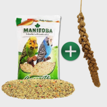 [새용품] (앵무새모이) MANITOBA 잉꼬 사랑앵무 새사료 1kg (새먹이)새간식 사료, 1개