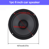 자동차 우퍼 차량용 1pc/2pcs 4/5/6인치 2 WAY HiFi 동축 스피커 차량 도어 오디오 음악 스테레오 플레이어, 03 1pc 6 Inch 600W