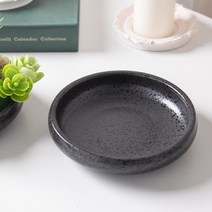 옹기 수반 12x3.5cm 조화 꽃꽂이 인테리어 장식 소품, 단품