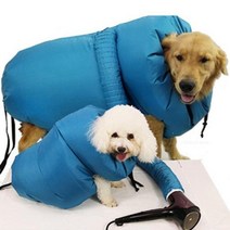 고양이 드라이룸 드라이기 강아지건조기 샤오미 애완 동물 건조 가방 접는 개 헤어 드라이어 상자 블로우 손질 불고 목욕 옷, 파란+M (6-15kg)
