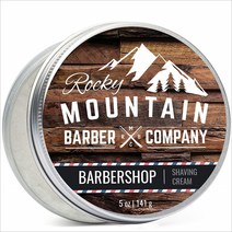 Rocky Mountain Barber (미국직배) 마운틴 바버 면도크림 Shaving Cream for Men - Barbershop Scent Hydrating Rich & Thick Lather All Skin Types Including Sensitive, 1개, 200ml