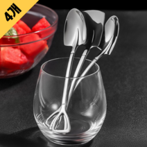 [4개 SET] 홈카페 삽모양 스푼 케익스푼 특이한 티스푼 미니스푼 커피, 2개_사각 삽모양 티스푼, 2개_사각 삽모양 티스푼