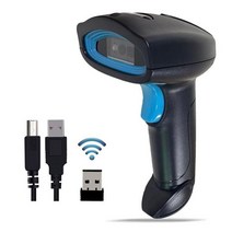바코드스캐너 QR코드 리더기 HBAPOS 무선 1D 2D 디지털 인쇄 재고 POS 용, CN, HBA-U2W 블랙, 01 Wireless Scanner