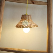 라탄키트 라탄등갓 전등갓 감성 캠핑조명 만들기 라탄공예 DIY 키트, 노란색（전구색）/Taupe