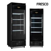 프레스코 프리미엄 직냉식 냉동고 올블랙 업소용 컵냉동쇼케이스 FRE-465DFAB, B지역