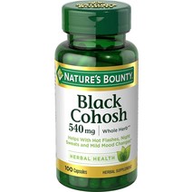 여성 갱년기영양제 Natures Bounty 뿌리 알약 및 허브 건강 보조제 천연 갱년기 지원 540 mg 100 캡슐