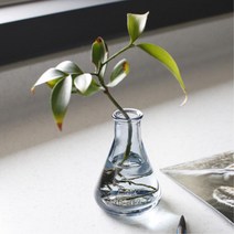 꽃 수경식물 장식 화병 삼각실린더 디퓨저 유리병 4색, 엔틱블루 (GL7007B)