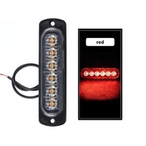 12-24V 비상 경보 스트로브 트럭 사이드 마커 스트로보 스코프 깜박이 앰버 LED 경고등 바 자동차 및 차량용 경찰 플래시, [05] 1pcs Red  White, 05 1pcs Red  White, 05 1pcs Red  White