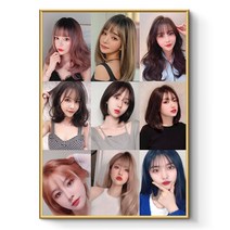 미용실 헤어 살롱 아트 액자 벽 장식 이발소 벽화 그림, 골드 + AZ