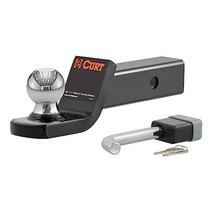 CURT 45141 트레일러 히치 마운트 2인치 볼 잠금 장치 수신기에 적합 7 500파운드 드롭 블랙, 1개