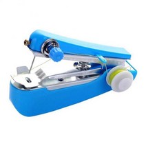핸드미싱기 공업용미싱 공업용오버록 뜨거운 가정 여행 사용 미니 휴대용 diy 바느질 무선 손 재봉틀 휴대용 의류 직물 전기 재봉, 푸른