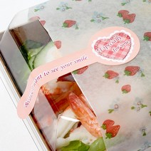 피크닉앤패키지 빼빼선물포장용품 빼빼로데이사탕포장봉투, 10p, 롤리팝 하트스티커