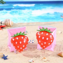 팔튜브 암튜브 링 YUYU용 팔 수영 플로트 플라밍고 풍선 수영장 튜브 안전 훈련, [11] Strawberry