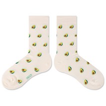 PI-아이보리 아보카도 패턴양말, 1개