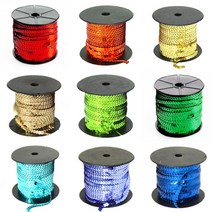 줄스팽글 약100m 롤스팡클 꾸미기 공예 재료, 갈색