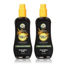 Australian Gold 오스트리안 골드 Dark Tanning Exotic Oil Spray 다크 태닝 포뮬라 엑소틱 오일 스프레이 8oz(237ml) 2팩, 1개