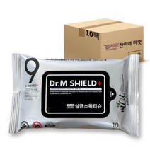 닥터 미엘 쉴드9 휴대용 살균소독 물티슈 10매X10팩, 닥터 미엘 쉴드9 휴대용 살균소