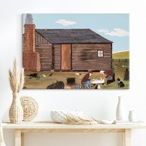 더 아트 컴퍼니 그랜마 모지스 따뜻 힐링 명화그림 액자 행복 그림 아이방 카페 홈데코 거실 사무실 매장 인테리어 50종 26-50, 34. GM-치틀린의 시간