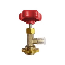 1/4 SAE AC R22 R134A R410A 가스 냉매 용 탭 밸브 병 오프너 적합, 빨간색