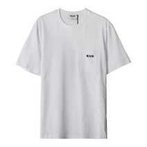 MSGM [명품]MSGM 포켓 로고 남성 티셔츠 3040MM73 217098 01 3040MM732170980100