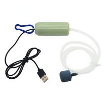 휴대용산소통 산소캔 산소호흡기 수족관 USB 공기 펌프 어항 무소음 압축기 휴대용 소형 산소 발생기 통풍기 액세서리 5V, [01] Black