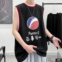 가바바 남성 빅사이즈 민소매 콜라가 먹고 싶어 지는 나시티 5XL 까지 G62785