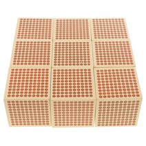 STK 어린이 몬테소리 나무 수학 학습 장난감-9pcs 천 큐브 은행 게임, 1개