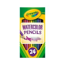 Crayola 24개입 수채화 색연필 수채화 페인트 대체품 공예 용품, 24 Count (Pack of 1)
