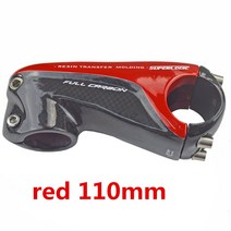 특별 신제품 카본 스템 로드 산악 자전거 80/90/100/110MM 레드 블랙 화이트 MTB 바이크 28.6MM, red 110mm
