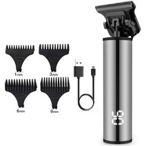 바리깡 클리퍼 이발기 바버샵 이발소 리젠트컷 투블럭 헤어컷 숏컷 YBLNTEK 전기 헤어 트리머 USB 충전식 Baldheaded 헤어 클리퍼 LED 디스플레이 무선 면도기, 검정