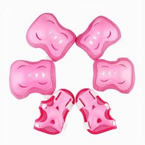 무릎팔꿈치패드 오토바이보호대 6Pcs 스케이트 보호 장비 세트 무릎 손목 보호대 팔꿈치 패드 자전거 보드 아이스 롤러 가드 아이를위한, [04] 04, 04 04