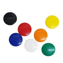 우리자석 메모홀더 칠판자석 메모용홀더 보드 단추형 냉장고 자석, 38mm 노랑