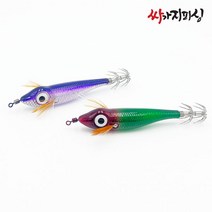 싸가지피싱 에프칸 뉴 드레곤 케이무라 틴셀 에기 수평 일본 정품 바늘 사용, 뉴 드레곤 레이져 케이무라 틴셀에기 01알헤드(1개)