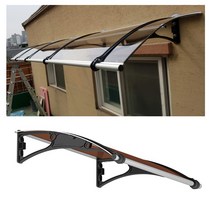 캐노픽스 캐노픽스 450 x 2500 어닝 차양 창문 비막이 렉산, 렉산(상판) 그린+브라켓(지지대) 그레이