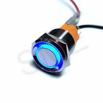 LB19B-P10F-B 푸쉬 10A 19파이 LED 방수 메탈스위치 IP65 연결커넥터, 수량