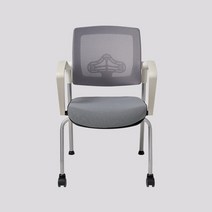 삼공체어 데일리 서울대 공부 학생 직장인 책상의자, 화이트/그레이, 팔걸이 무, 전면 캐스터