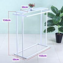 양면 디스플레이 행거 랙 의류 매장 옷가게 튼튼, 화이트 길이 1.5m 높이 1.5m