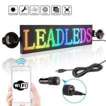 LED전광판설치 LED 전광판 광고판 간판 Leadleds p4 자동차 led 사인 디스플레이 보드 rgb 다국어 와이파이 프로그래밍 가능한 스크롤링 메시지 보드 버스 95, 흡입 컵